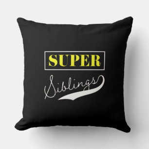 Super Sibling Throw Pillow