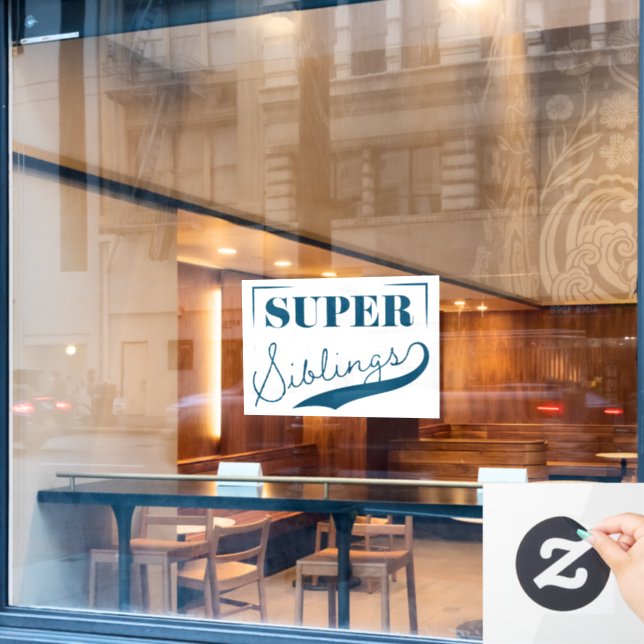 Super Sibling Window Cling (Cafe Window)