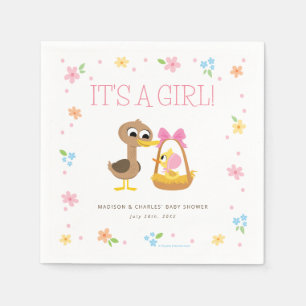 Super Simple 5 Little Ducks Girl Baby Shower Napkin