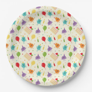 Super Simple   Bumble Nums Birthday Cake Pattern Paper Plate