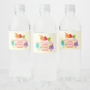 Super Simple   Bumble Nums Birthday Cake Water Bottle Label