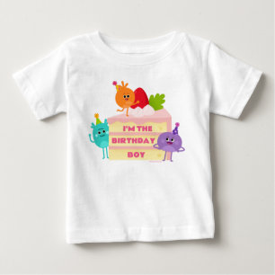 Super Simple   Bumble Nums Cake - Birthday Boy Baby T-Shirt