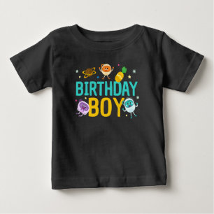 Super Simple Bumble Nums Space Birthday Boy Baby T-Shirt