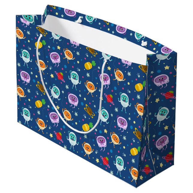 Super Simple | Bumble Nums Space Birthday Large Gift Bag (Back Angled)