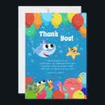 Super Simple | Finny the Shark Ballons Birthday Thank You Card<br><div class="desc">Make a splash with our Super Simple Songs Finny the Shark Birthday Thank You Card! Perfect for celebrating your little one's big day, this adorable thank you card features Finny the Shark in a vibrant party scene, complete with colourful balloons and festive confetti. The cheerful design captures the fun and...</div>