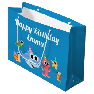 Super Simple   Finny the Shark Confetti Birthday Large Gift Bag