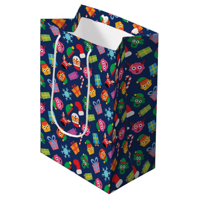 Super Simple Noodle and Pals Holiday Medium Gift Bag (Front Angled)