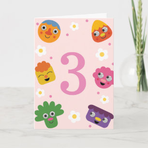 Super Simple   Noodle & Pals Pink Floral Birthday Card