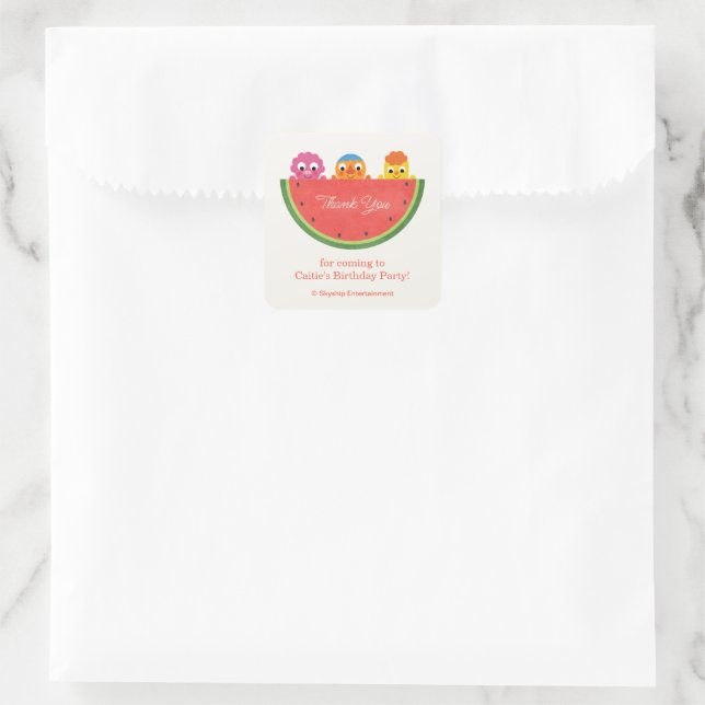 Super Simple | Noodle & Pals Watermelon Party Square Sticker (Bag)