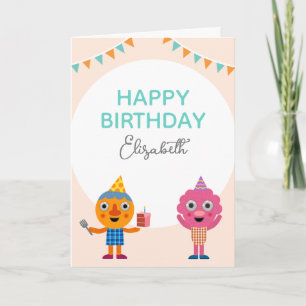 Super Simple Noodle & Pals Yellow Birthday Card
