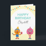 Super Simple | Noodle & Pals Yellow Birthday Card<br><div class="desc">Brighten your child's special day with this cheerful Super Simple Noodle & Pals Yellow Birthday Card! This vibrant card showcases beloved characters—Noodle, Blossom, Cheesy, Kernel, Broccoli, and Jelly—set against a lively yellow background, creating a joyful and festive atmosphere. Fully customizable, you can add your child's name and age to make...</div>