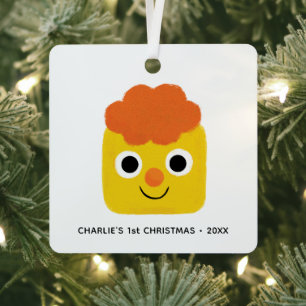 Super Simple Songs   Custom Cheesy First Christmas Metal Ornament