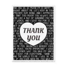 Super Sincere Black and White Thank You