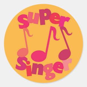 Super Singer Classic Round Sticker