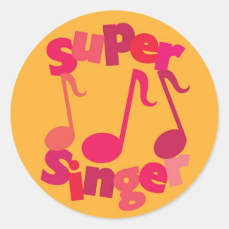 Super Singer Classic Round Sticker