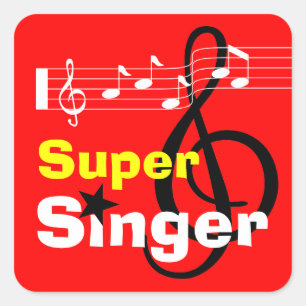 Super Singer School Sticker