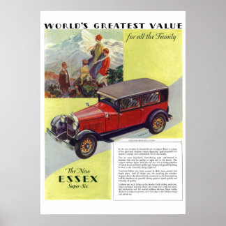 Super-Six Poster vintage Essex 1923