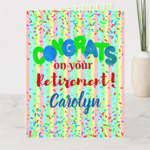 Super Size  Personalized  Retirement Card