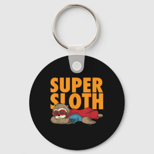 Super Sloth Shirt _ Animal Heroic Character Lazy S Keychain