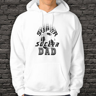 Super Soccer Dad Football Sporty Father White Hoodie
