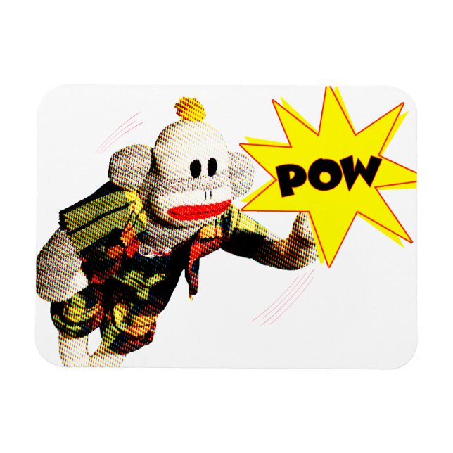 Super SockMonkey Hero Magnet (Horizontal)