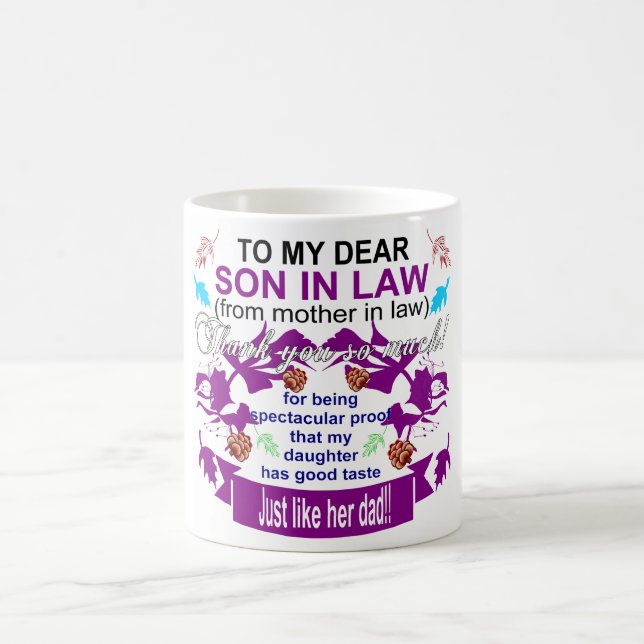 super son in law thank you coffee mug (Center)