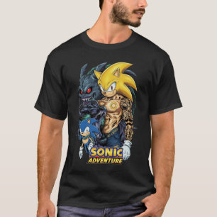 Super Sonic Tattooed Gym Bro T-Shirt Beta Sonic
