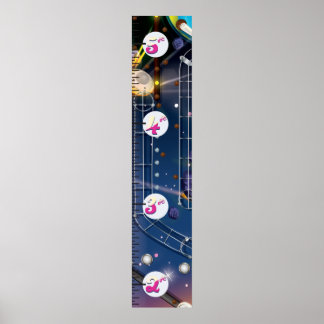 Super Space Pinball Machine Growth Chart. Poster