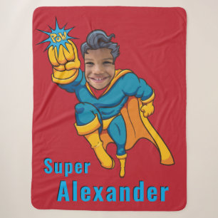 Super Special Kid's Greatest Superhero Photo Sherpa Blanket