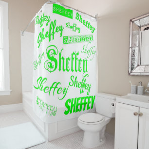 Super special Sheffey Neon Green fonts shower cur