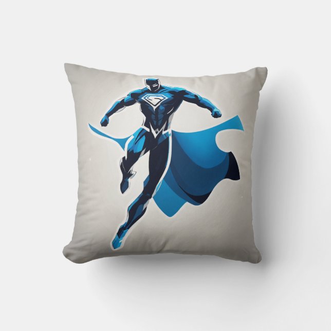 Super Speed Hero: The Sonic Boom Runner Throw Pillow (Front)
