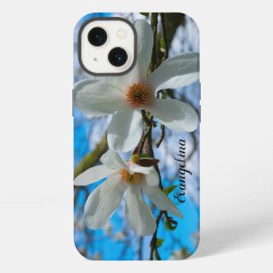 Super Spring Magnolia Blossom Custom Name iPhone 13 Case