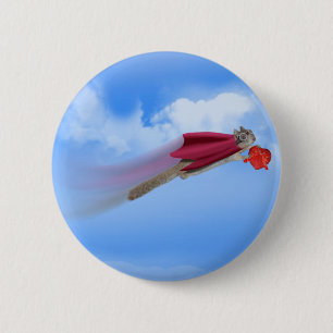 Super Squirrel Delivery With Valentine Candy 2 Inch Round Button