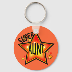 Super Star Aunt Funny Keychain