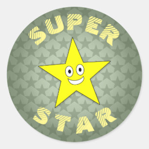 Super Star award Classic Round Sticker