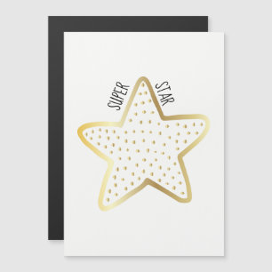 Super Star Congratulations Gold Star Magnetic Card