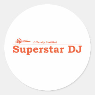 Super Star DJ Certified Classic Round Sticker