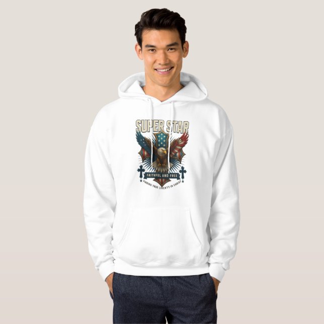 Super Star Eagle Emblem Hoodie (Front Full)
