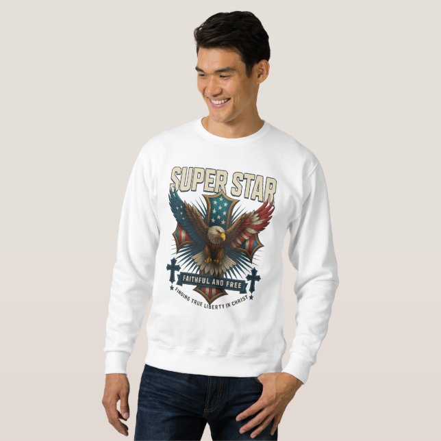 Super Star Eagle Emblem Sweatshirt (Front Full)