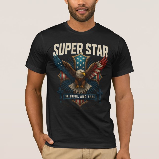 Super Star Eagle Emblem T-Shirt (Front)