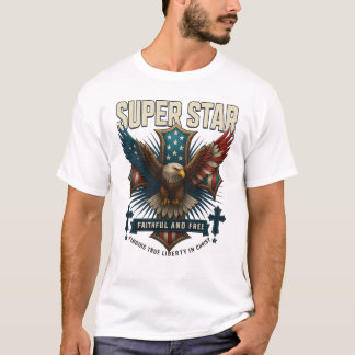 Super Star Eagle Emblem T-Shirt