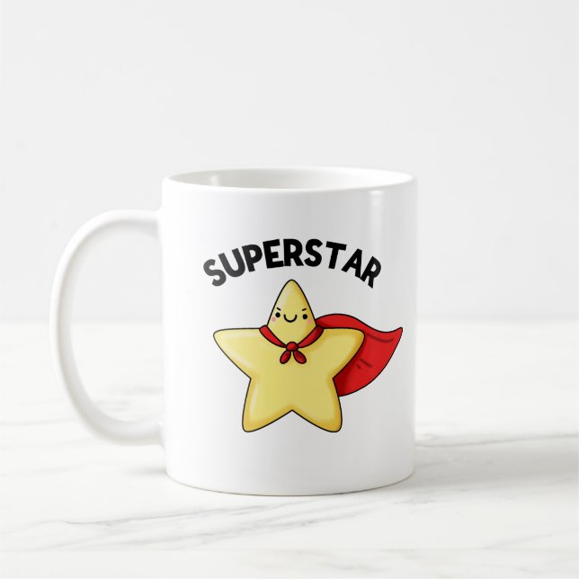 Super Star Funny Astronomy Pun  Coffee Mug (Left)