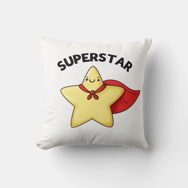 Super Star Funny Astronomy Pun  Throw Pillow (Front)