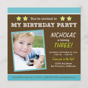 Super Star ! Invitation à la fête d'anniversaire d