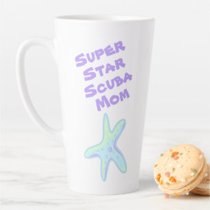 Super Star Scuba Mom Starfish Latte Mug
