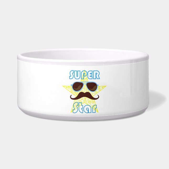 Super Star with sunglasses and mustache (Front)