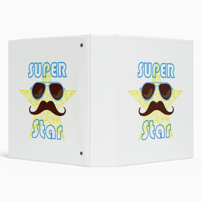 Super Star with sunglasses and mustache Binder (Background)