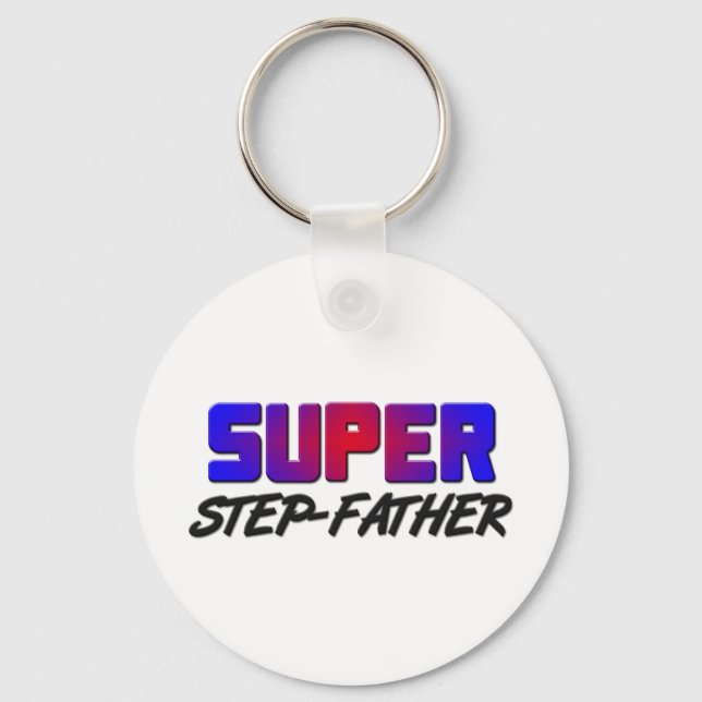 Super Step-Father Keychain (Front)
