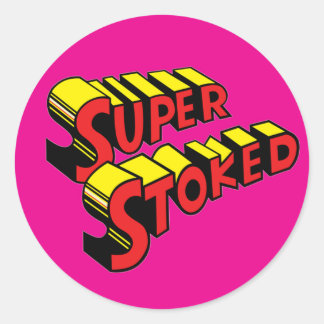 Super Stoked Pink Sticker