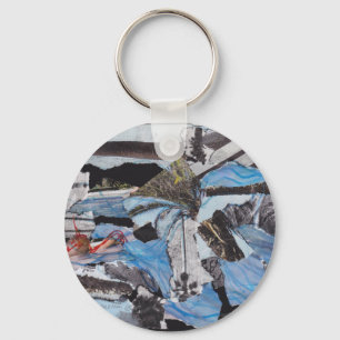 Super storm Sandy collage Keychain
